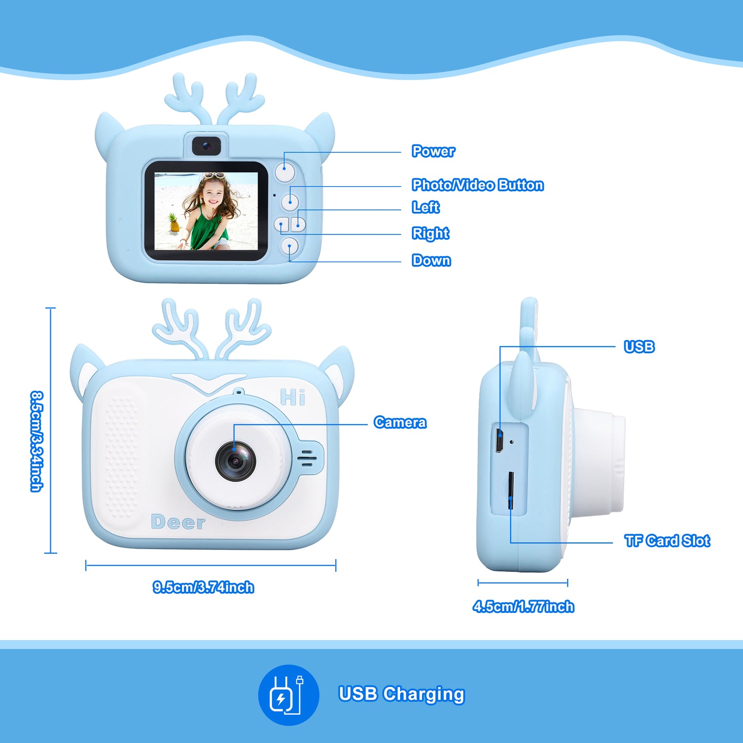 Kids Camera for Boys Girls 3-12 Years Old, 1080p HD Video Camera with 32GB SD Card & Card Reader for Toddler Digital Camera Toy Gifts for Christmas Birthday