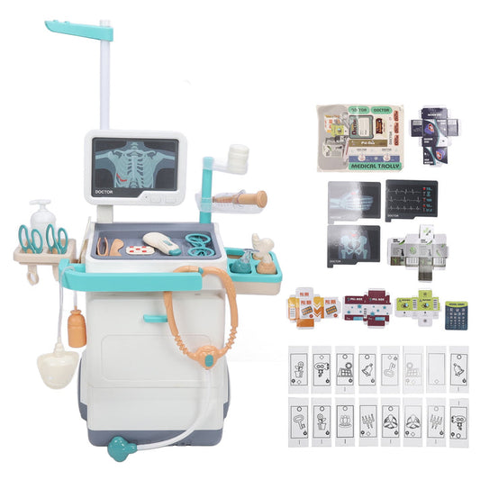 Doctor Kit for Kids Pretend Play Medical Station Toy Set with 47pcs Accessories Hospital Doctor Role Play Toy for Toddlers 3 4 5 6 7 8 Years Old Young Children