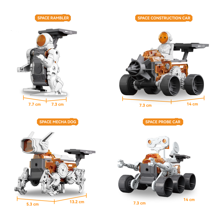 FAGINEY 4-in-1 Building Science STEM Kits, Solar Robot Toys for Kids Ages 8-14+, STEM Projects DIY Space Toys Birthday Christmas Gifts for Boys Girls Ages 8-16 Teens
