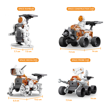 FAGINEY 4-in-1 Building Science STEM Kits, Solar Robot Toys for Kids Ages 8-14+, STEM Projects DIY Space Toys Birthday Christmas Gifts for Boys Girls Ages 8-16 Teens