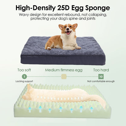 Dog Bed Washable Comfortable Dog Crate Pad Waterproof Non Slip Kennel Mat S Size, 30"x20'', 27.55lb Load Bearing