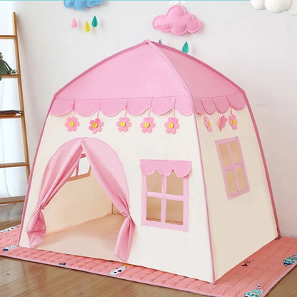 Play Tent for Girls Princess Castle Playhouse Pink Play Tent with Carry Bag Indoor Outdoor Castle Tent for Girls Boys Aged 1 2 3 4 Toddlers ( No Lights)