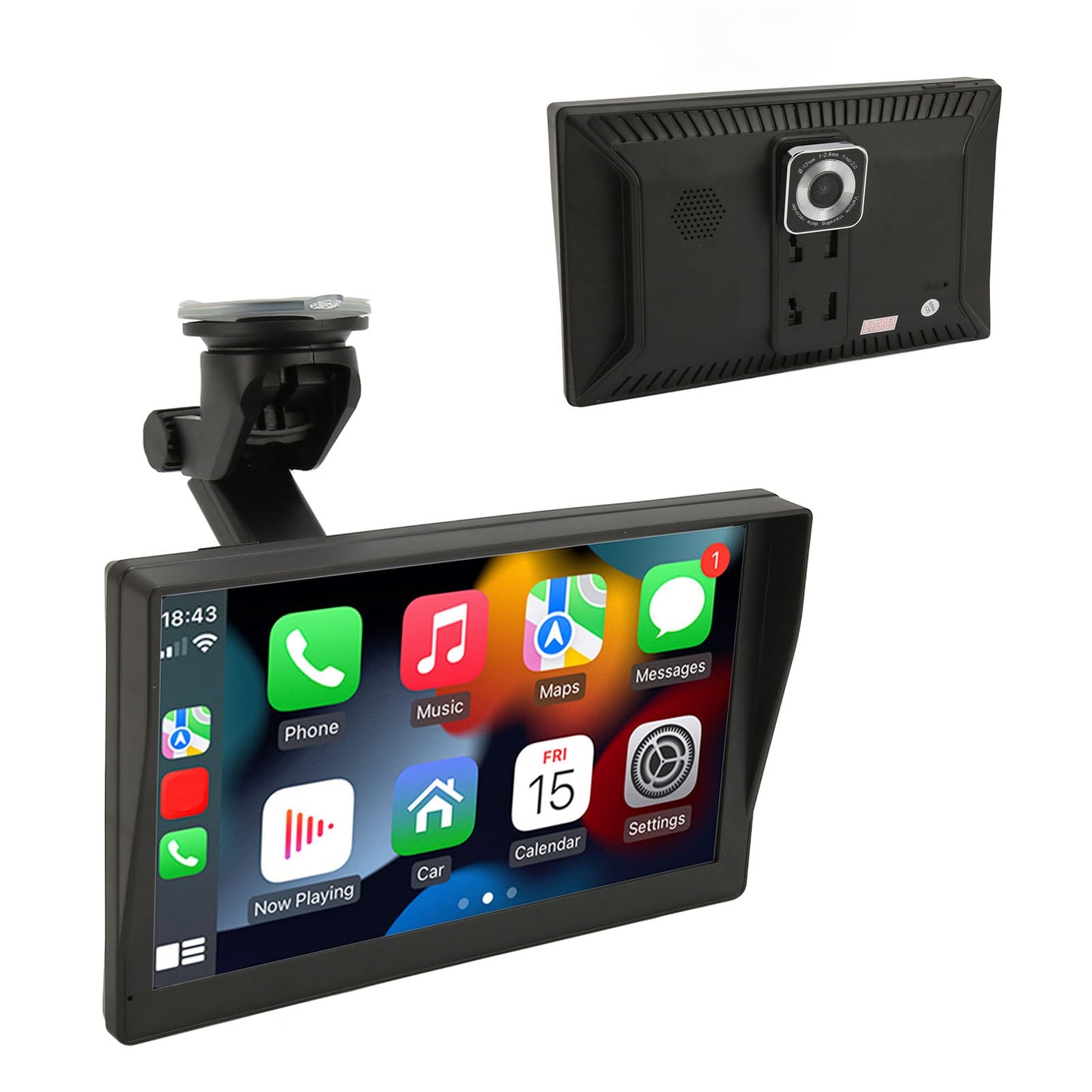 9 inch Portable Wireless Carplay Screen for Car & Android Auto Touchscreen with Mirror Link, 1080P Dash Cam, Backup Camera, Navigation, Car Stereo, Bluetooth, Voice Control, Car Audio Receivers