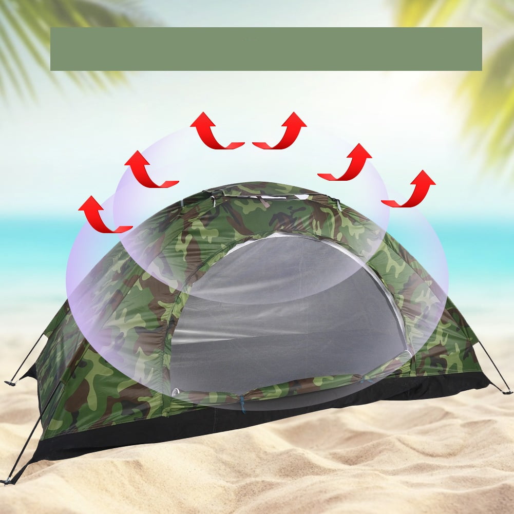 OTVIAP Outdoor Camouflage UV Protection Waterproof One Person Tent for Camping Hiking, UV Tent, Camouflage Tent