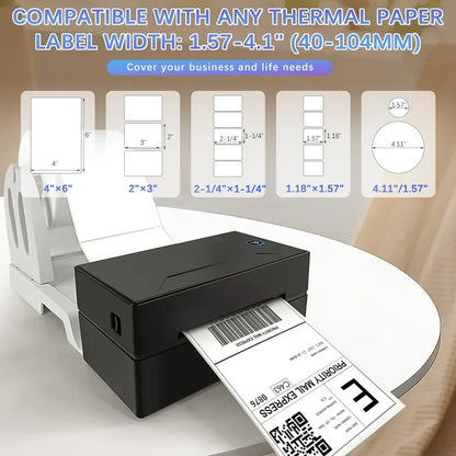 Bluetooth Thermal Printer, Wireless 4x6 Shipping Label Printer for Shipping Package and Small Business Compatible Windows, Mac, iOS, Android, Labels Maker Thermal Label Printer for Ebay, Shopify, etc