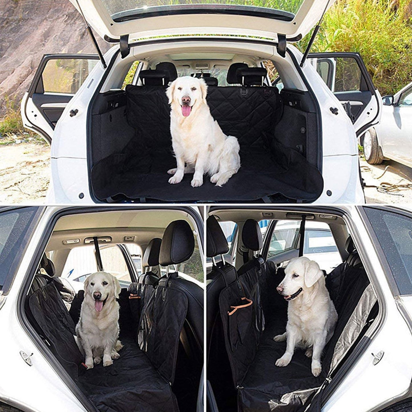 Dog Backseat Extender, Side Flip Dog Car Seat Cover Waterproof Anti Slip Bottom For Car