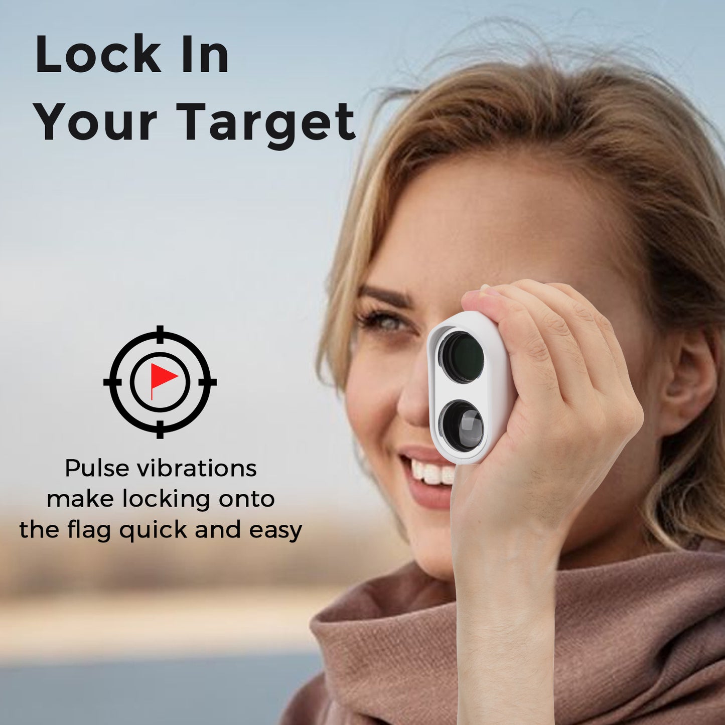 Golf Rangefinder with Slope, 1200 Yards Laser Golf Rangefinder, 6X Magnification, USB Rechargeable Golf Laser Rangefinder with Flag Lock Magnetic, Laser Rangefinder for Hunting Golfing, Gift for Teen