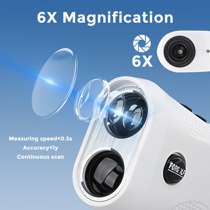 Golf Rangefinder with Slope, 1200 Yards Laser Golf Rangefinder, 6X Magnification, USB Rechargeable Golf Laser Rangefinder with Flag Lock Magnetic, Laser Rangefinder for Hunting Golfing, Gift for Teen