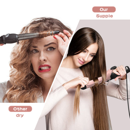 1.25in Ceramic Barrel Automatic Rotating Curling Iron, Digital Temp Control, Curling Wand Fast Heat Up, Auto Shut Off for Waves, Beach Curls for Women, Ideal Gift