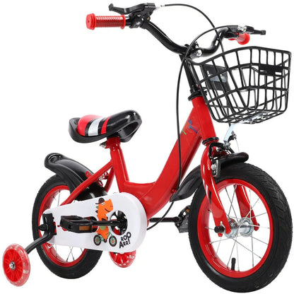 12 inch Kids Bike with Training Wheels, 2-in-1 Kids Bicycle with Adjustable Handlebar/Seat, Toddler Bike Gift for Boys Girls Kids Toddlers 1-5 YO,Blue