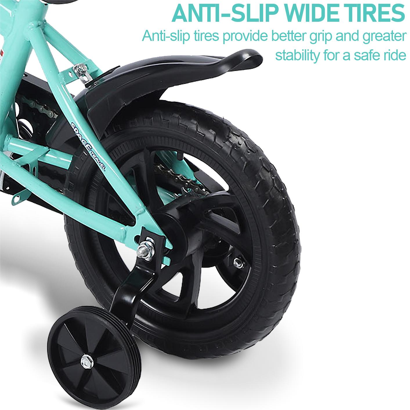 Kids Bike with Training Wheels, 12 Inch Bike with Basket, Kids Bicycle with Adjustable Seat/Handlebar, Children Bike with Handbrake/Bell/Pedals, Bicycle for Kids Boys Girls 1-5, up to 165lbs