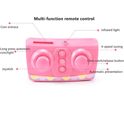 Automatic Claw Machine, Vending Prize Machine Dispenser with LED Light & Adjustable Sound,Christmas Birthday Gift for Boys Girls Age 3+ Exercise Hand-Brain