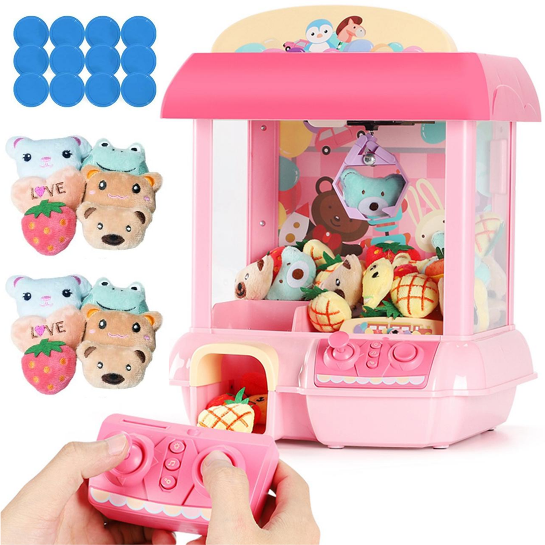 Automatic Claw Machine, Vending Prize Machine Dispenser with LED Light & Adjustable Sound,Christmas Birthday Gift for Boys Girls Age 3+ Exercise Hand-Brain
