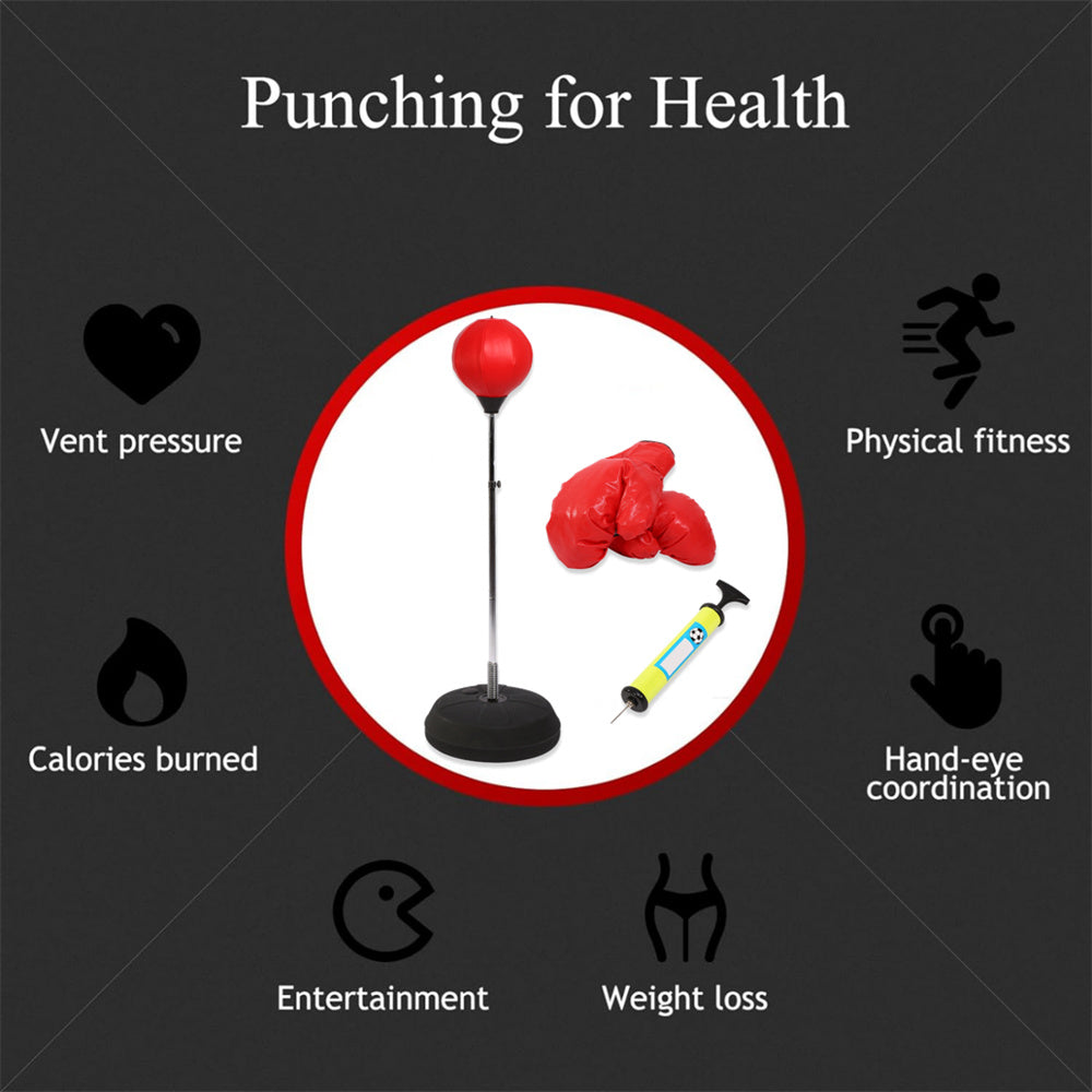 Eotvia Punching Bag for Adults, Freestanding Boxing Set with Gloves, 55 inch Height Adjustable Punching Bag with Stand, Sport Game Toys for Kids Teens Junior Adults Perfect for Exercise and Fitness