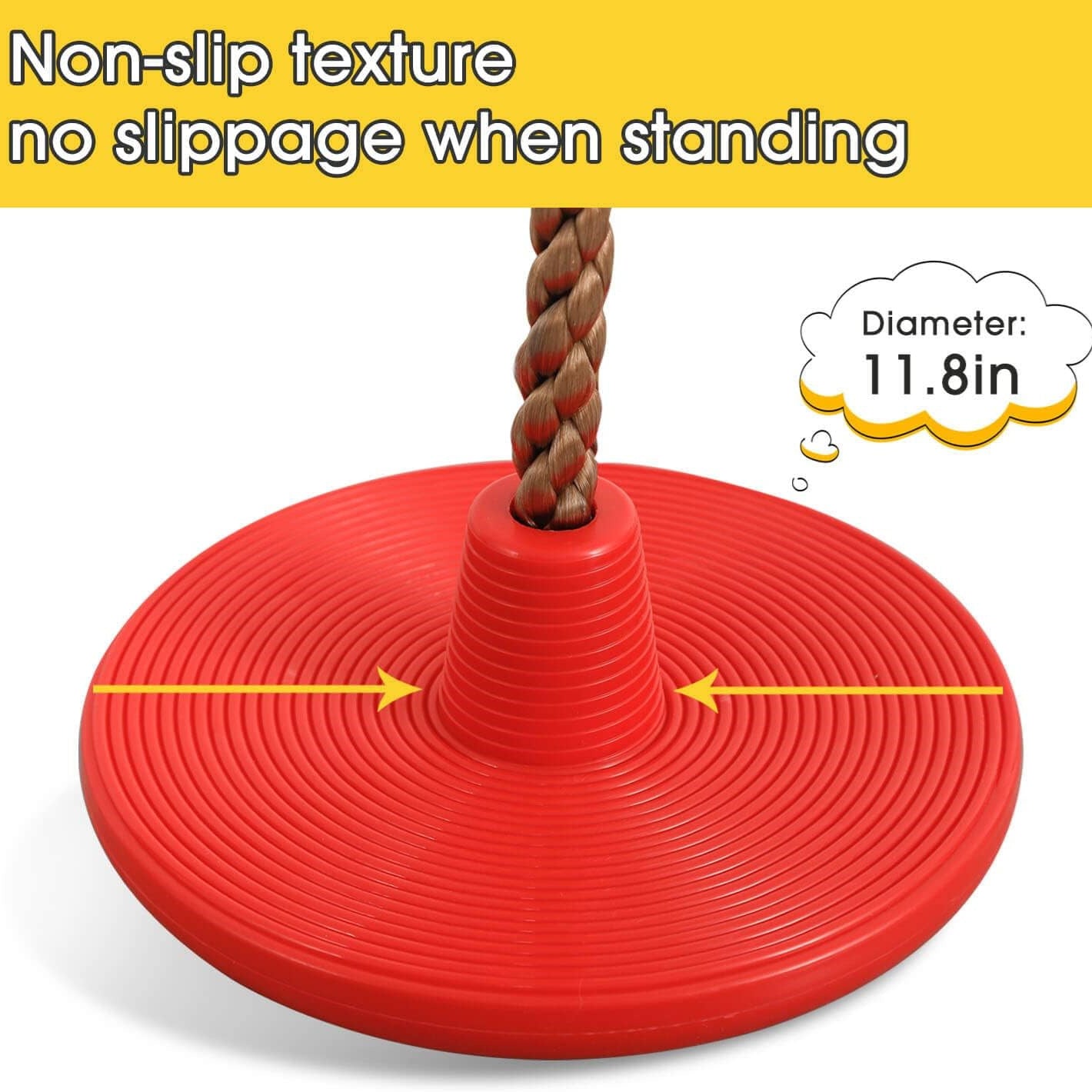 Tree Swings for Kids, 3-in-1 Climbing Rope with Platforms and Disc Seat Swing Set, Outside Toys for Kids Over 3 Years Old, Indoor Outdoor Swing for Tree Outside Treehouse, 220 lbs Weight Capacity
