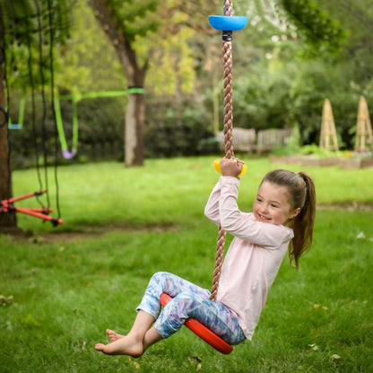 Tree Swings for Kids, 3-in-1 Climbing Rope with Platforms and Disc Seat Swing Set, Outside Toys for Kids Over 3 Years Old, Indoor Outdoor Swing for Tree Outside Treehouse, 220 lbs Weight Capacity