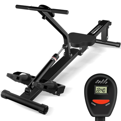 Eotvia Rowing Machine Rower Exercise for Home Cardio Workouts, Foldable Fitness Rowing Machine with 12 Adjustable Resistance, Includes Digital Monitor and Comfortable Seat Cushion, Max Holds 264 lbs