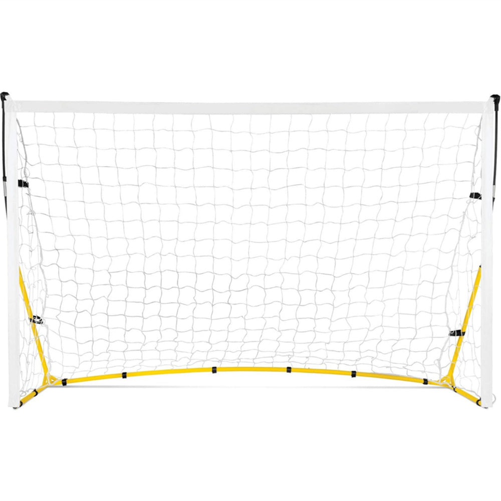 Eotvia Soccer Goals for Backyard, Portable 8 Ft. x 5 Ft. Soccer Goal Net for Kids Adults, Folding Soccer Goal with Carry Bag, Football Soccer Training Equipment Includes 4 Ground Stakes, Steel Frame