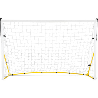Eotvia Soccer Goals for Backyard, Portable 8 Ft. x 5 Ft. Soccer Goal Net for Kids Adults, Folding Soccer Goal with Carry Bag, Football Soccer Training Equipment Includes 4 Ground Stakes, Steel Frame