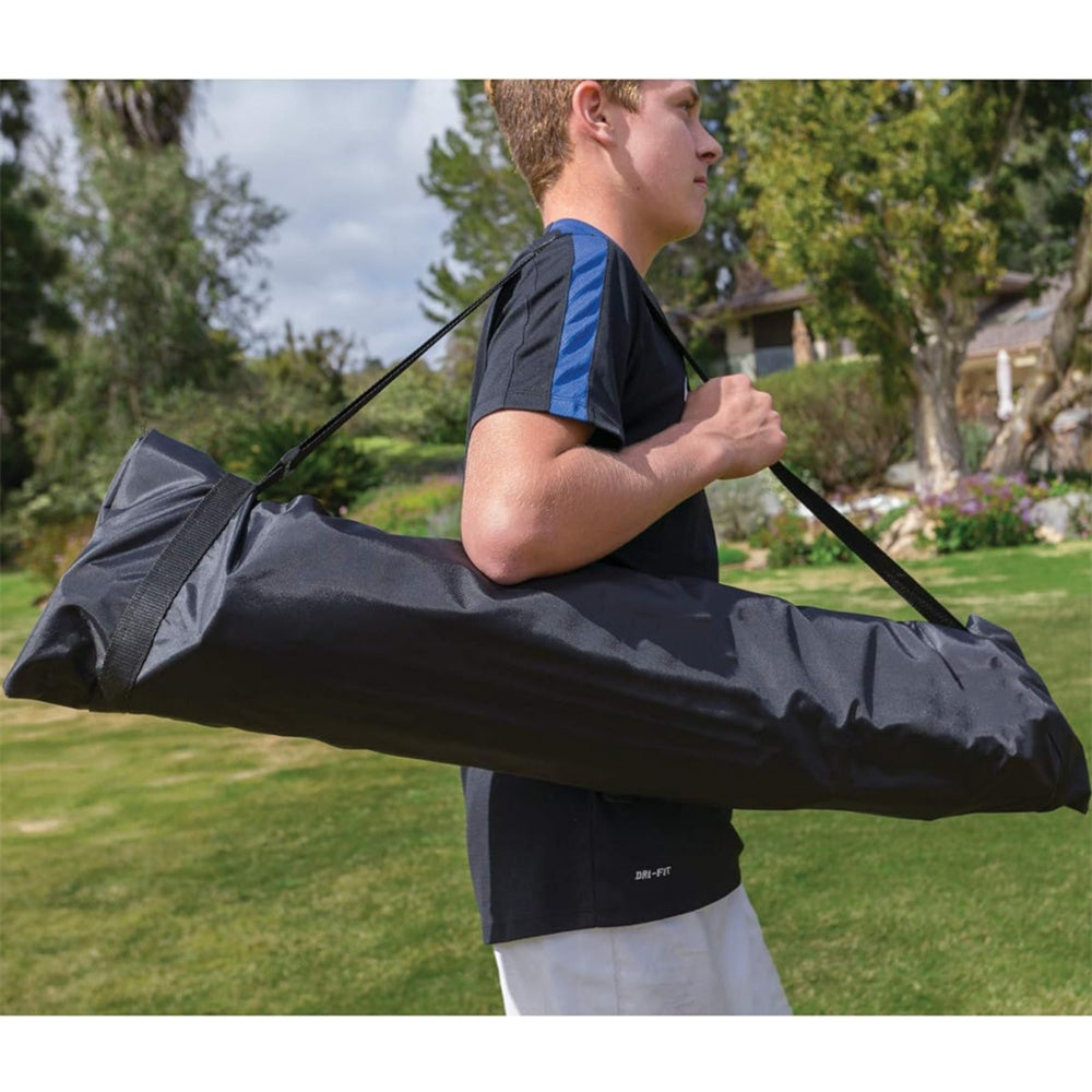 Eotvia Soccer Goals for Backyard, Portable 8 Ft. x 5 Ft. Soccer Goal Net for Kids Adults, Folding Soccer Goal with Carry Bag, Football Soccer Training Equipment Includes 4 Ground Stakes, Steel Frame