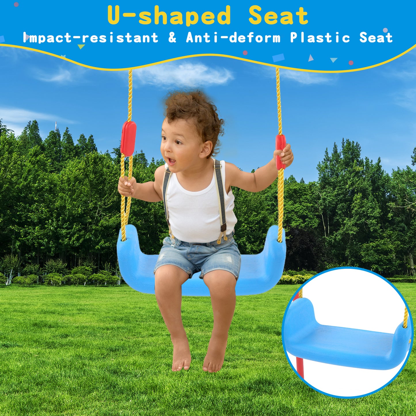 Swing Sets for Kids, Heavy Duty Metal Swing Sets with Basketball Hoop, Outdoor Kids Playsets for Playground, Outdoor Kids Swing Sets with Ground Stakes, Outside Toys for Kids Girls Boys Ages 3-10