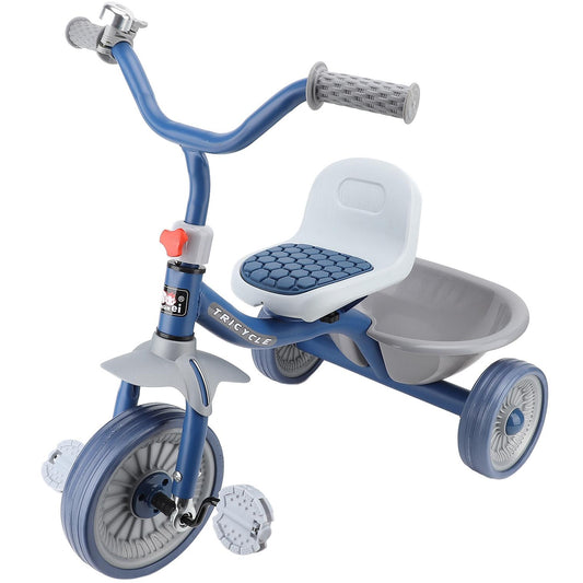 Kids Tricycle for 1-4 Years Old, Toddler Bike Kids Trike for Balance Training, Toddler Tricycle with Pedals and Storage Basket, Baby Bike for Girls Boys with Bell/Adjustable Seat, Beginner Tricycle