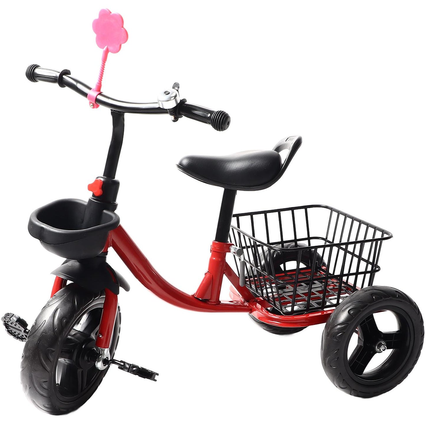 Eotvia Toddler Bike with Basket, 3 Wheel Kids Bike for 1-4 Years Old Boys Girls, Tricycles for Toddlers Kids Trikes for Balance Training Baby Bike,Outdoor Kids Tricycles Riding Toy with Bell Streamer