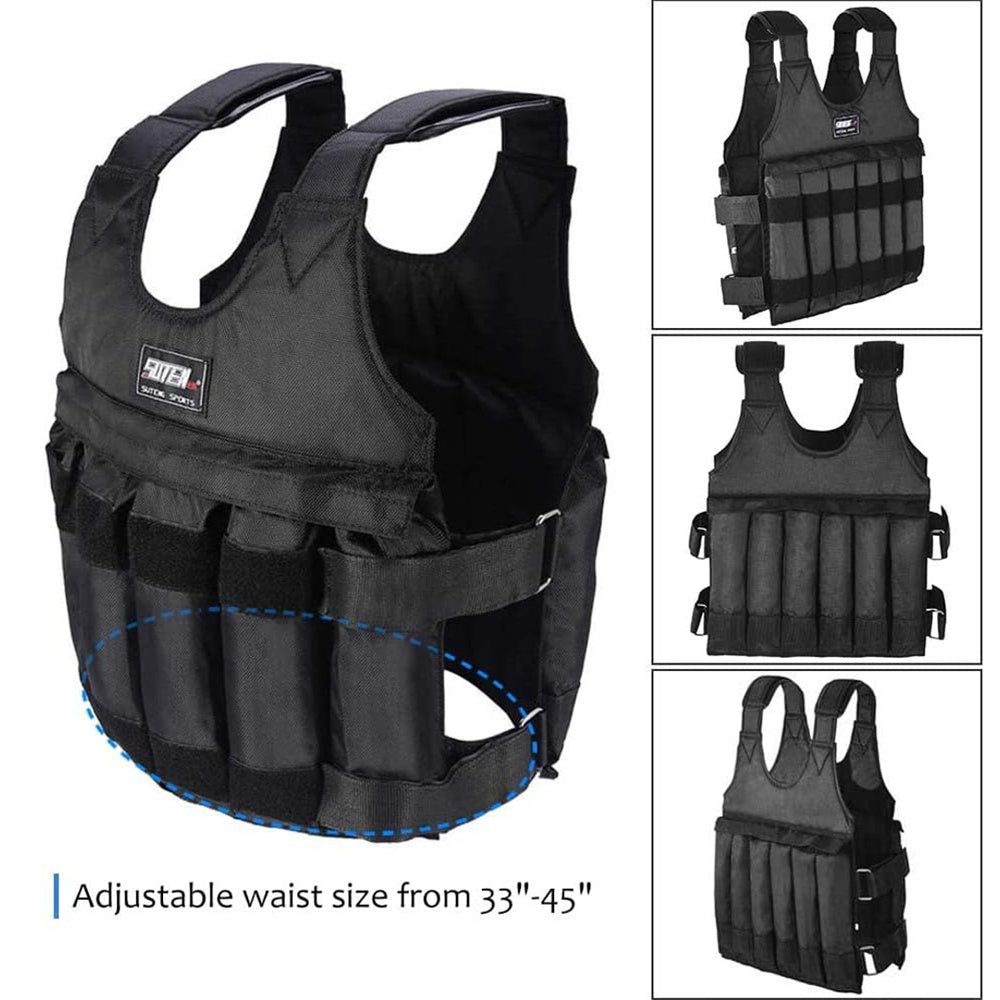 Adjustable Weighted Vest, 0-110 lbs Weighted Vest for Men Workout, Fitness Weighted Vest Running Vest for Men Women, Strength Training Workout Equipment for Training Running Jogging Cardio Walking