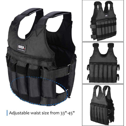 Adjustable Weighted Vest, 0-110 lbs Weighted Vest for Men Workout, Fitness Weighted Vest Running Vest for Men Women, Strength Training Workout Equipment for Training Running Jogging Cardio Walking