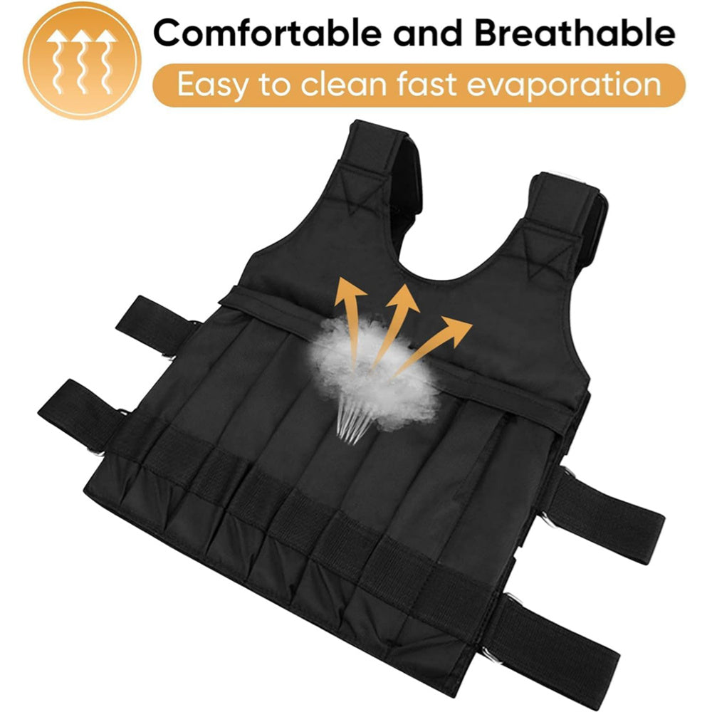Adjustable Weighted Vest, 0-110 lbs Weighted Vest for Men Workout, Fitness Weighted Vest Running Vest for Men Women, Strength Training Workout Equipment for Training Running Jogging Cardio Walking