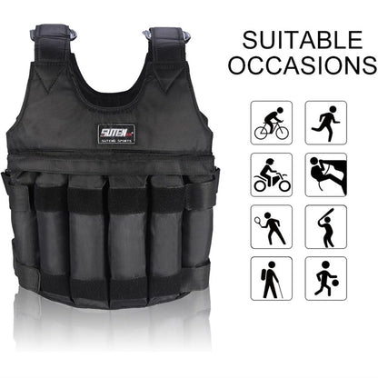 Adjustable Weighted Vest, 0-110 lbs Weighted Vest for Men Workout, Fitness Weighted Vest Running Vest for Men Women, Strength Training Workout Equipment for Training Running Jogging Cardio Walking
